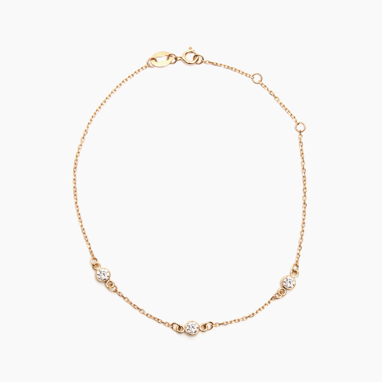 Three-Stone Bezel Bracelet