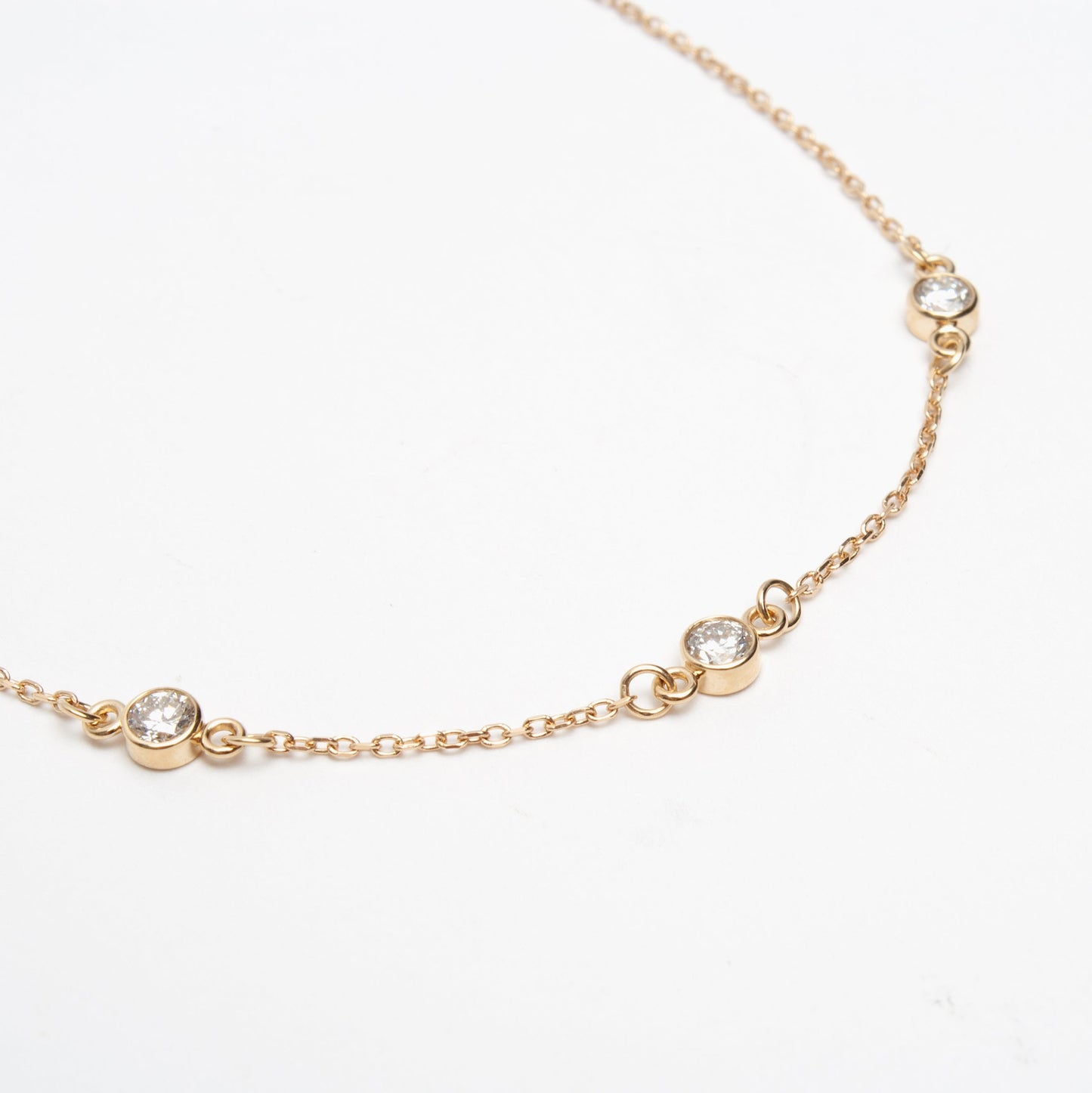 Three-Stone Bezel Bracelet