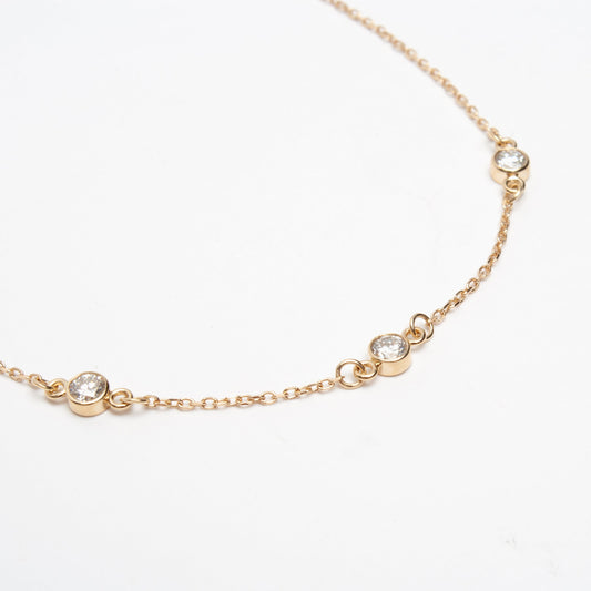 Three-Stone Bezel Bracelet